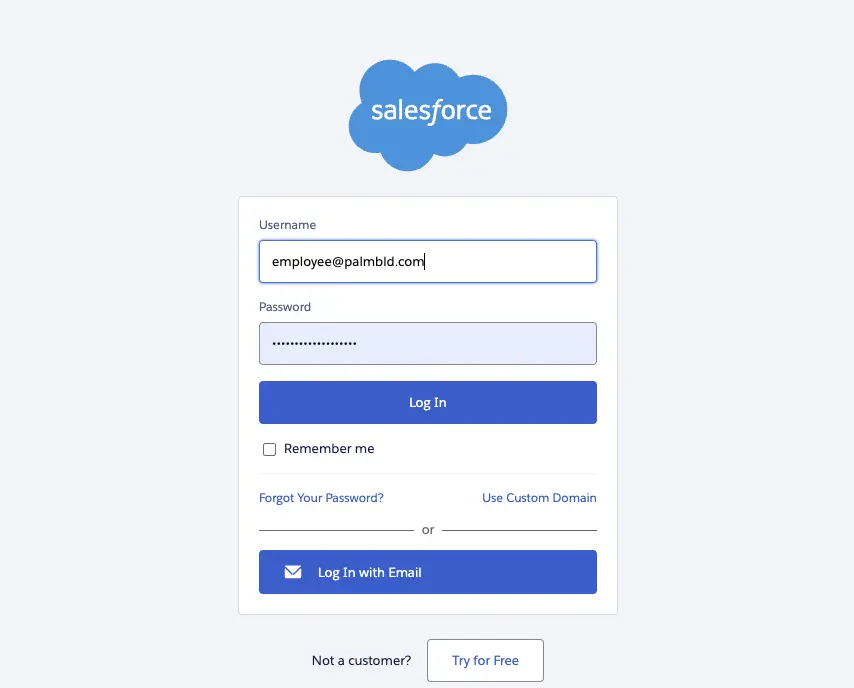 Salesforce CRM screenshot